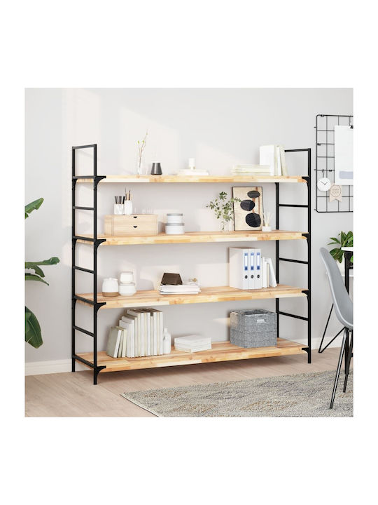 vidaXL Rectangular Bookcase Shelf made of Solid...