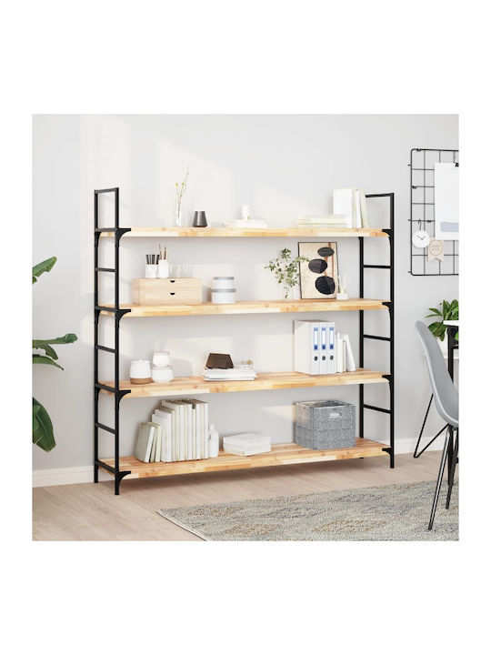 vidaXL Rectangular Bookcase Shelf made of Solid...