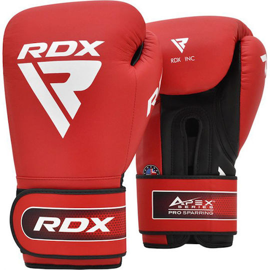 RDX RDX-APEX-PRO-RD Боксови Ръкавици Кожени за Състезание Червени