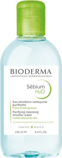 Bioderma Sebium H2O Micellar Water Makeup Remover For Face & Eyes For Oil Control & Against Imperfections 250ml