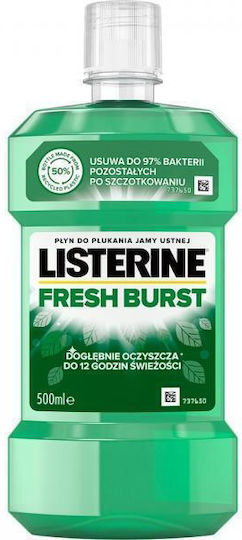 Listerine Fresh Burst Plaque and Bad Breath Mouthwash 500ml