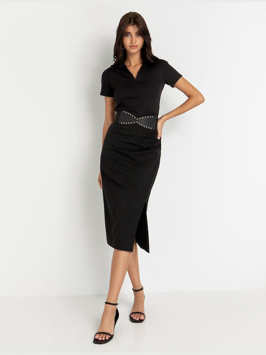 Pencil Skirt with Slit