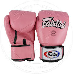 Fairtex Muay Thai Γάντια Πυγμαχίας Δερμάτινα για Αγώνα Ροζ