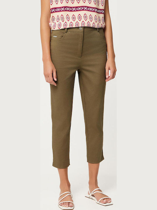 Bill Cost Femeiesc Tesatura Capri Pantaloni Khaki