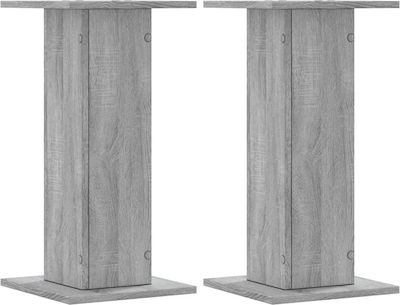 vidaXL Speaker Stands in Gray Color