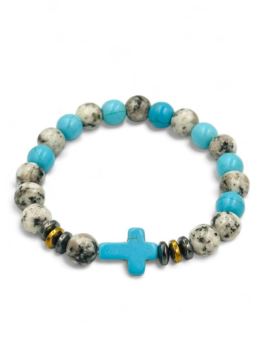 Bracelet with Semiprecious Stones Cross