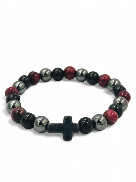 Bracelet with Semiprecious Stones Cross