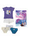 Disney Kids Set with Pants Summer 6pcs Blue Frozen