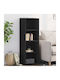 Black Bookcase 40x41x124 cm