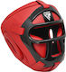 RDX Adult Full Face Boxing Headgear Leather Red