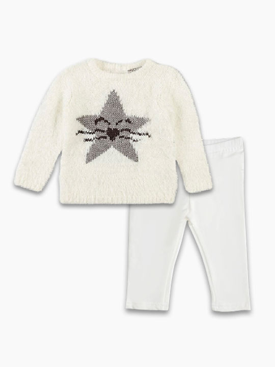 Losan Kids Set with Leggings Winter 2pcs White