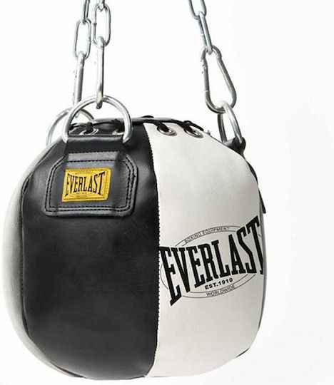 Everlast 1910 Sac de Viteză din Piele, 5 kg, cu Înălțimea de 25 cm, Negru
