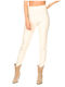 Damen Hoch tailliert Stoff Hose Ecru