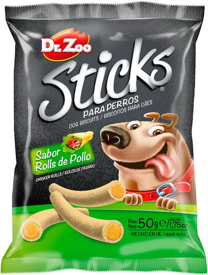 Dr. Zoo Λιχουδιές σε Stick Σκύλου με Κρέας και Κοτόπουλο 50gr