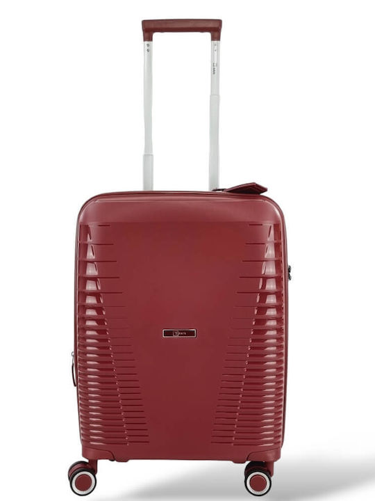 Rain Cabin Hard Burgundy Suitcase With 4 Wheels...