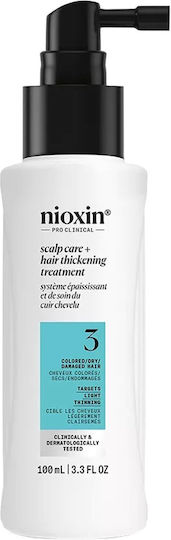 Nioxin Scalp & Hair Treatment Serum System 3 Ορός Βαμμένα Μαλλιά Ελαφριά Αραίωση 100ml