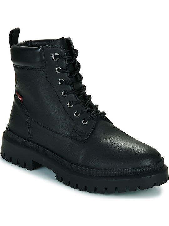 Levi's Lennox Ghete Dama Bocanci De Piele Negri