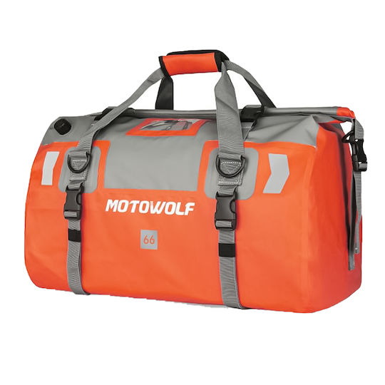 Motowolf Motorcycle Tail Bag 66lt Orange