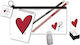 Grafi Kinder Schreibwarenset mit Bleistift, Spitzer, Radiergummi, Notizbuch und Etui
