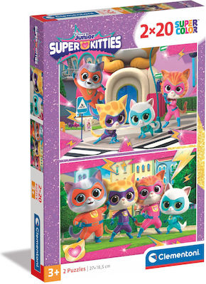 Kids Puzzle Super Kitties for 3++ Years 20pcs Clementoni