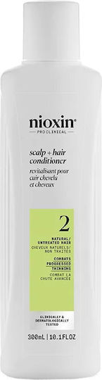 Nioxin Scalp & Hair Conditioner System 2 Softening Cream Naturally Thinning Hair 300ml