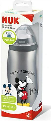 Nuk Sports Cup Mickey Educational Sippy Cup Plastic Gray Sports Cup Mickey for 36m+m+ 450ml