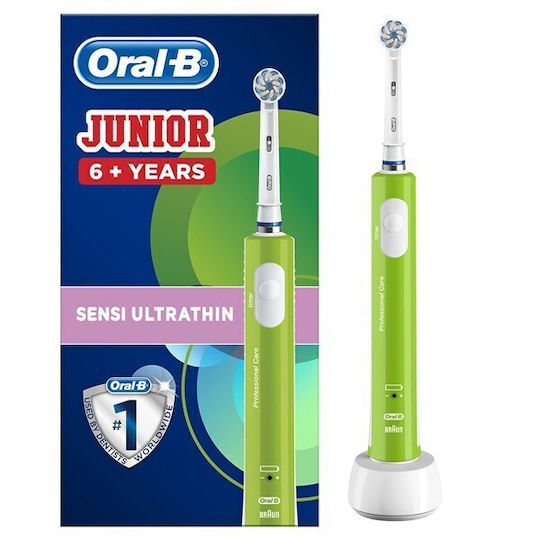 Oral-B Junior Periuță De Dinți Electrică Pentru Copii Cu Cronometru Pentru 6+ Ani Verde