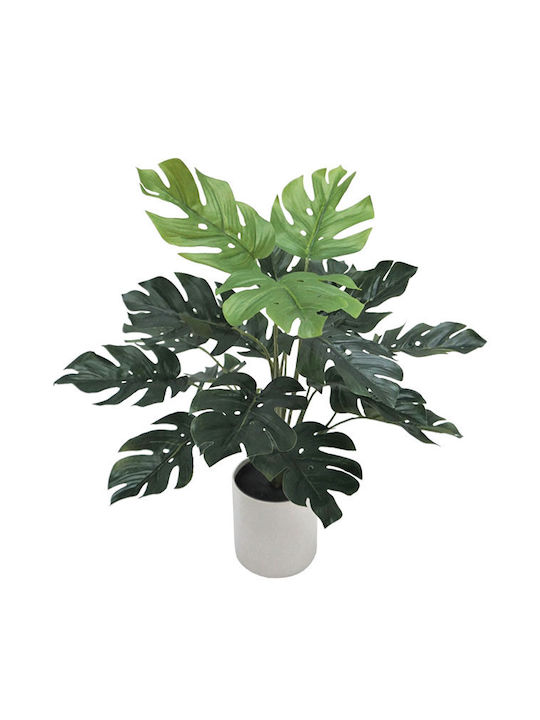 Marhome Artificial Plant in Small Pot Monstera Green 40cm 1pcs