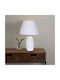 Powertech Ceramic Table Lamp for Socket E27 with White Shade and Base 10pcs