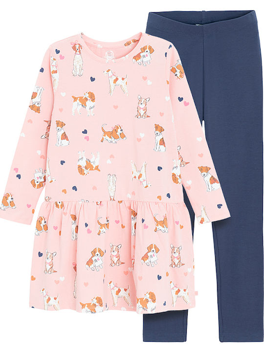 Kids' Set with Pants Winter 2pcs Pink