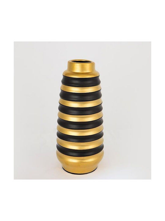 Decorative Vase Black 13.5x13.5x30.5cm