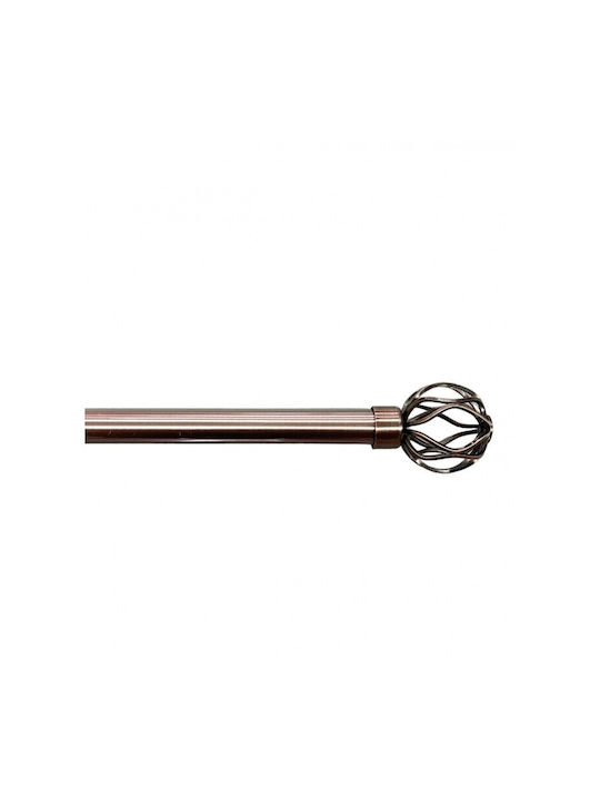 To megalo pazari Ausziehbar Metallisch Vorhangstange Einfach Φ28mm 120-210cm Bronze