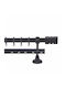Import Hellas Metallisch Vorhangstange No2 Doppel mit Schiene Φ25mm 160cm Black Checkmate