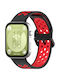 Two Tone Silicone Breathable Huawei Watch Fit 3 Καουτσούκ Λουράκι Black / Red