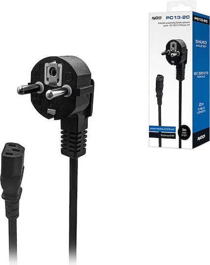 NOD Schuko - IEC C13 Cablu 2m Negru