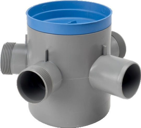 Valsir Plastic Siphon Floor with Output 75mm Gray