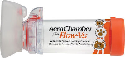 Aerochamber Plus Flow-vu Infant Inhaler Spacer Small Mask 0-18 Months Orange 1pc