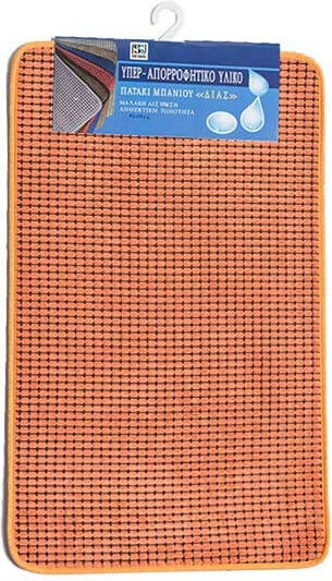 Sidi Home Plast Бански килим Микрофибър Правоъгълена Orange 60x110бр