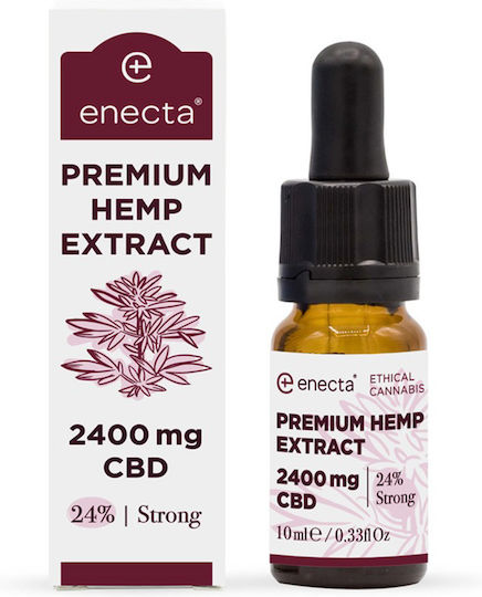 Enecta Premium Hemp Body Oil for Anxiety Reduction 2400mg with 24% CBD & 0.1% CBG 10ml