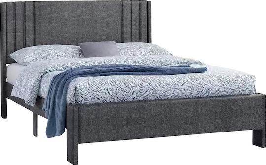 Credence Κρεβάτι Υπέρδιπλο για Στρώμα 160x200cm Γκρι