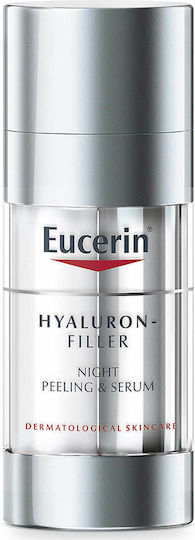 Eucerin Хиалурон Ф filler Нощен Пилинг Против Стареене Серум за Лице с Хиалуронова Киселина 30 мл