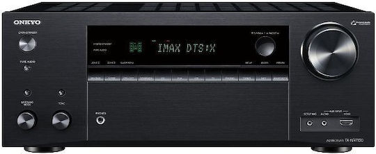 Onkyo TX-NR7100 DAB Home Cinema Receiver 4K/8K 9.2 Channels 100W/8Ω 220W/6Ω with HDR and Dolby Atmos Black