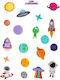 Reflective Bicycle Stickers Space 40pcs Legami