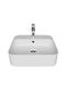 Creavit Loop Countertop Sink Porcelain 45x45x12.5cm White