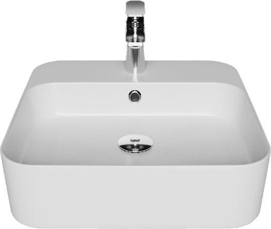 Creavit Loop Countertop Sink Porcelain 45x45x12.5cm White