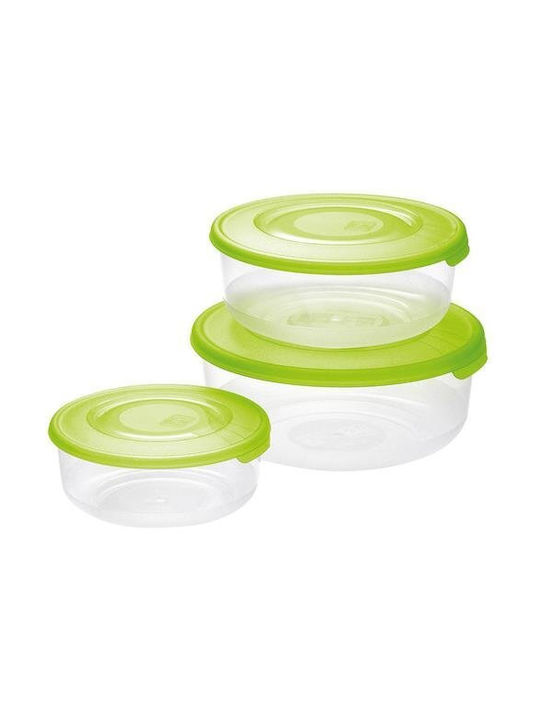 Tontarelli Plastic Lunch Box Green 3pcs