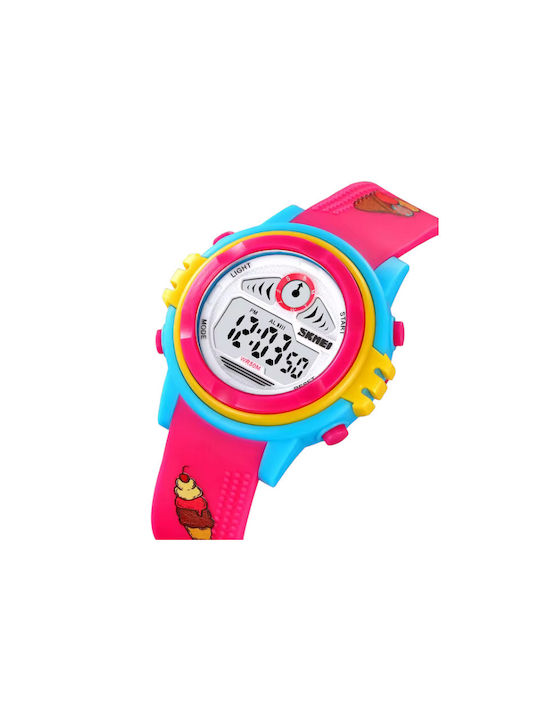 Skmei Kids Digital Watch with Silicone Strap Red