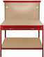 Workbench Pegboard Drawer & Light Â€“ Red