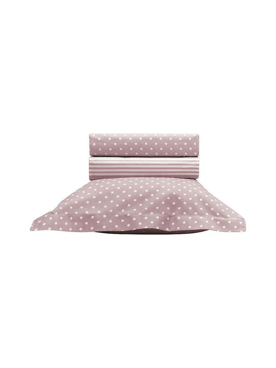 Beauty Home Baby Sheets Set Crib Cotton Amethyst Pink 120x170cm 2pcs
