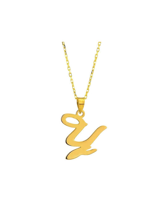 Goldsmith Necklace Monogram from Gold Plated Silver